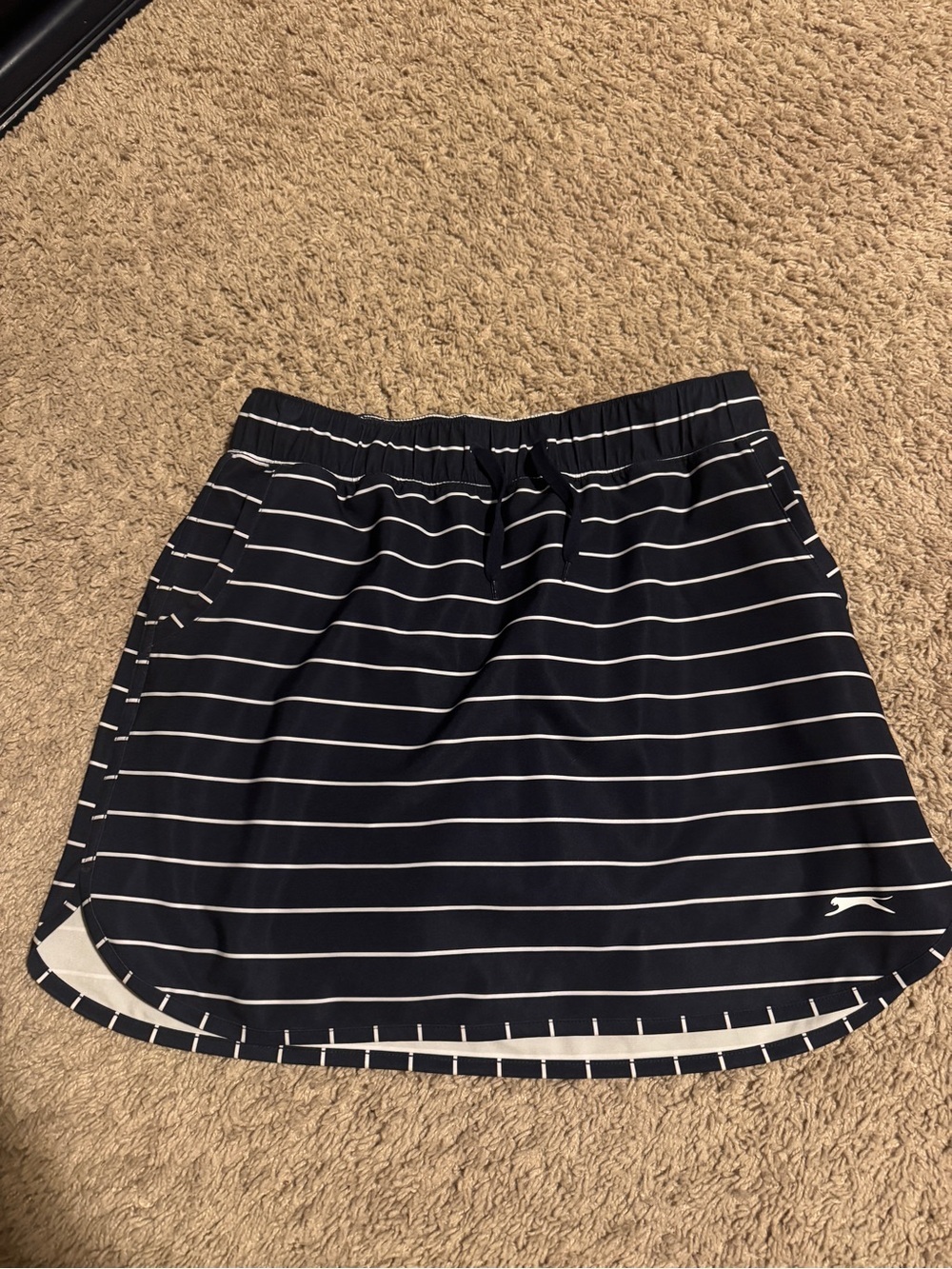 Striped Navy Athletic Skirt| Slazenger| Golf Skirt|